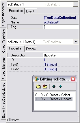 TscDataList (Delphi VCL)